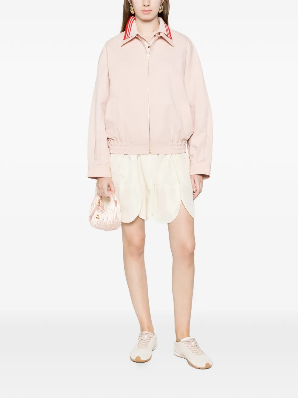  Sandro Zip-up Pocket Bomber Jacket - Pink 