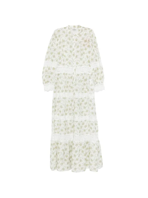 sandro white midi dress Sandro Midi White Lace With 3/4 Sleeve Dress Size 34/XS