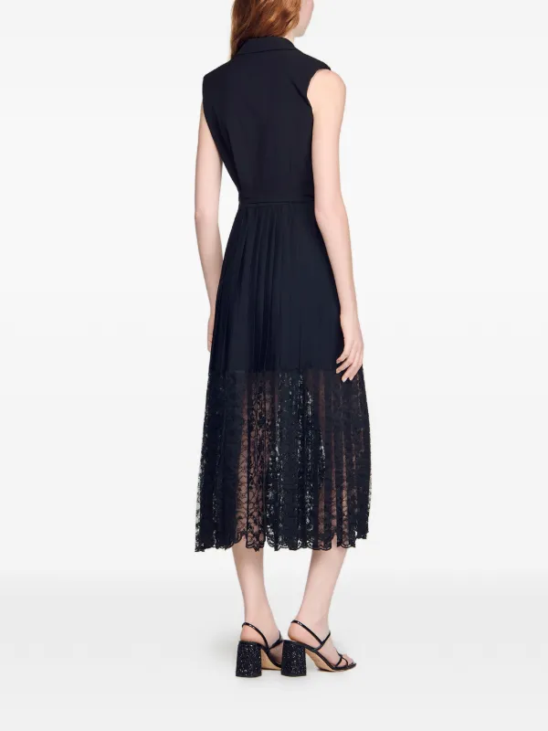 sandro pleated dress Sandro Pleated knit mini dress