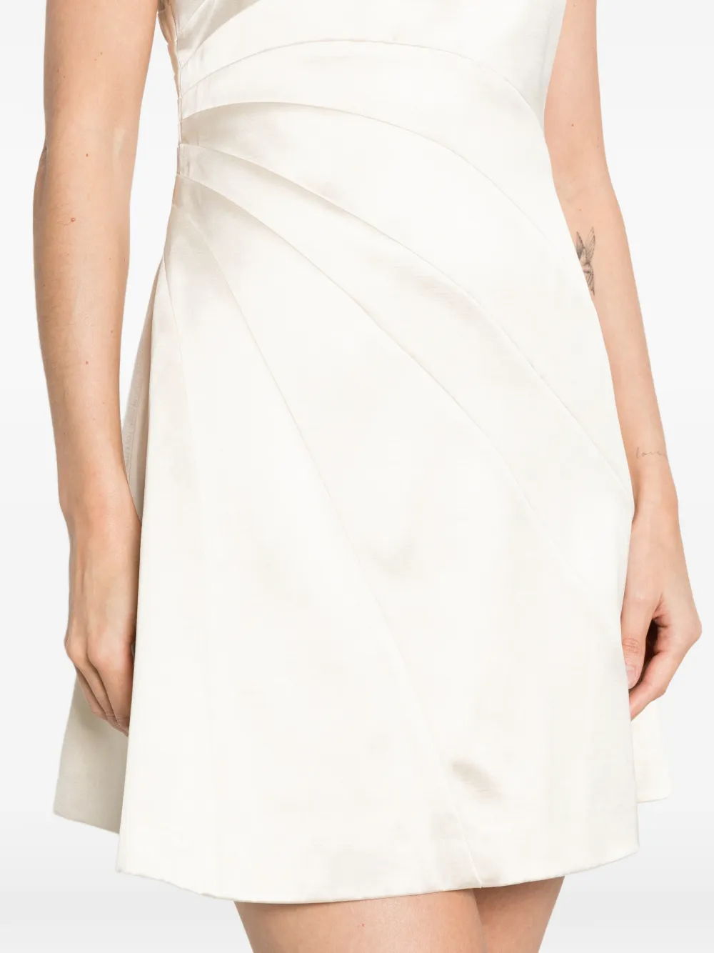 SANDRO Sirene asymmetrische mini-jurk Beige