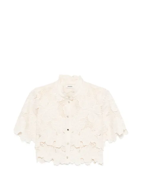 SANDRO Ame floral-lace shirt