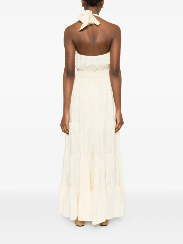 sandro white linen dress Mini trimmed linen dress in white for Women