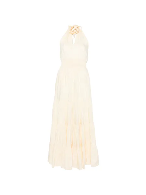 SANDRO flower-embellished maxi dress