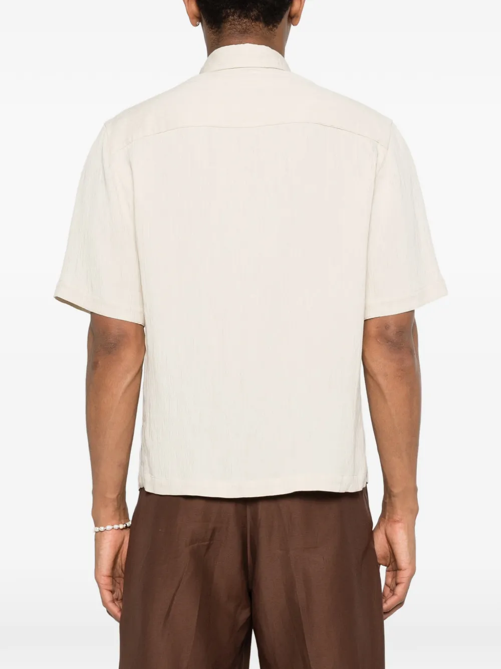 SANDRO Overhemd met korte mouwen Beige