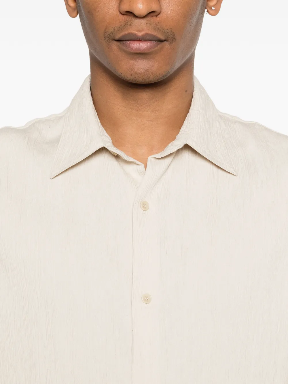 SANDRO Overhemd met korte mouwen Beige