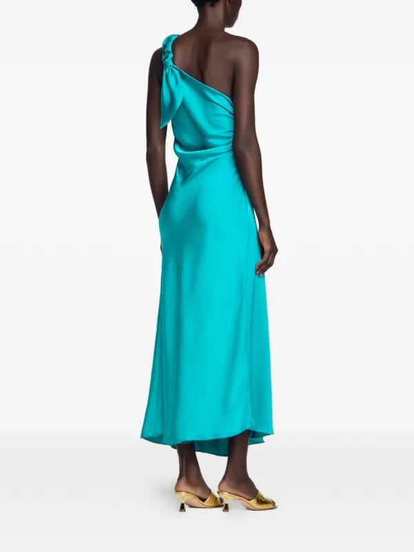 sandro blue silk dress Sandro Short Satin Dress In Midnight Blue - 50% Off