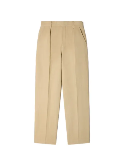 SANDRO wide pleated cotton-linen trousers