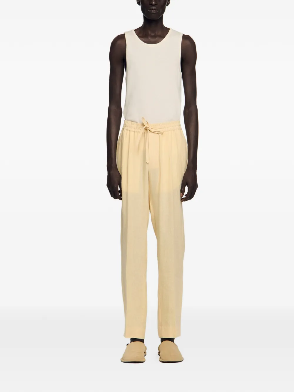 SANDRO Broek met trekkoord Beige