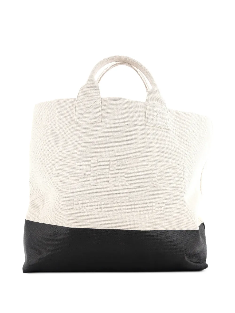 Gucci Pre-Owned Logo Embossed Open Canvas tote bag | Neutrals | Image 1