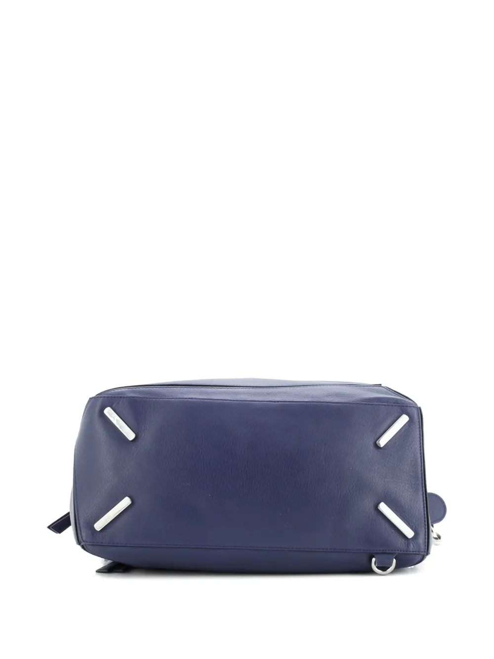 Pre-owned Loewe Puzzle Bag Leather Large Satchel In Blue