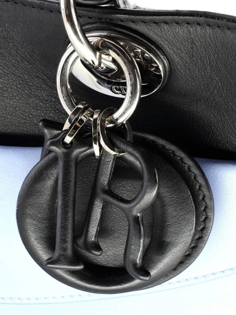 DIOR Pre-owned Issimo Pocket Leather Medium Tote Bag In Black