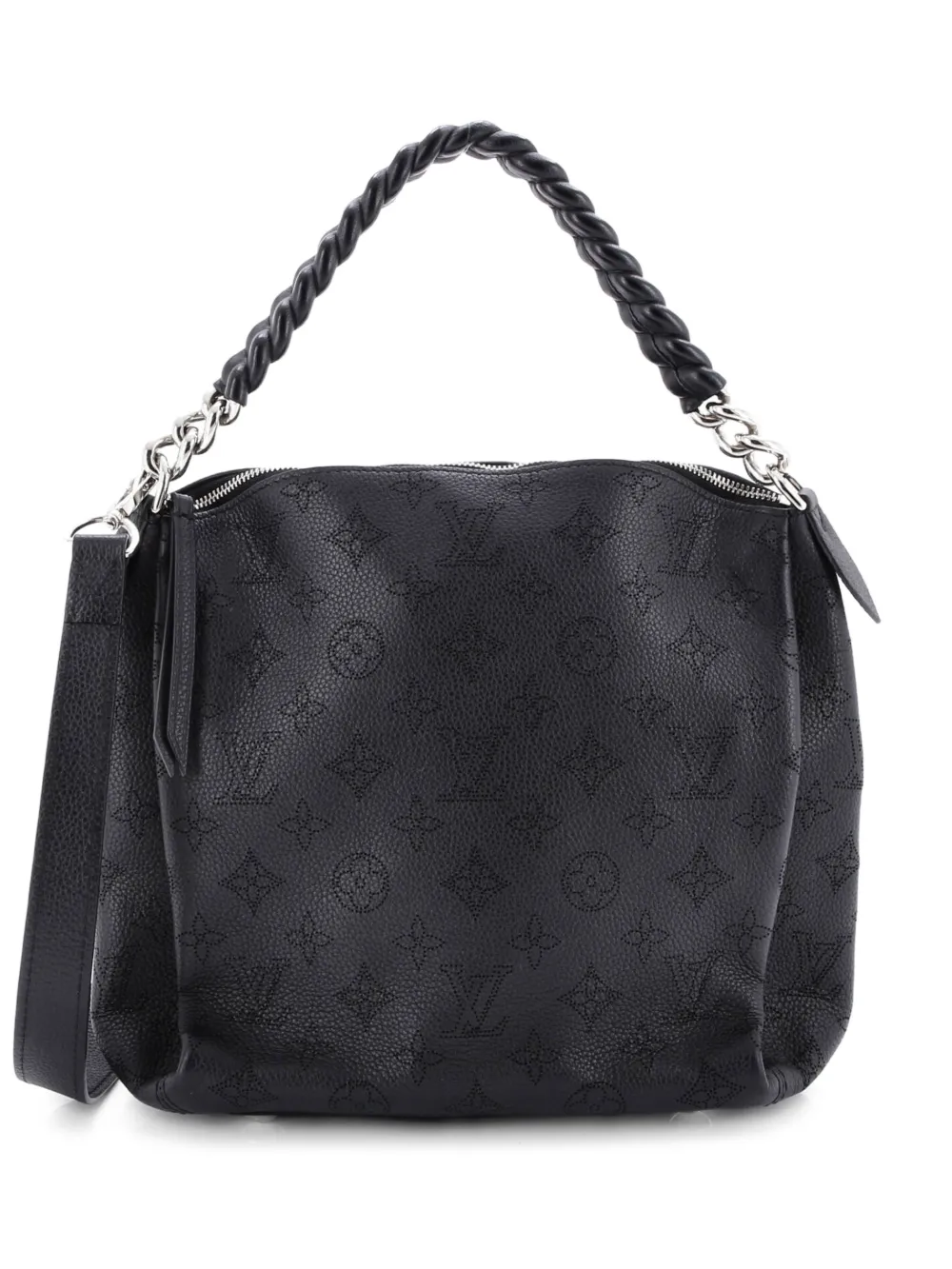 Louis Vuitton Pre-Owned Babylone Handbag Mahina Leather BB hobo bag - Nero