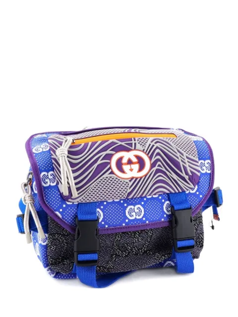 Gucci Pre-Owned Buckle Flap Chest Strap GG Fabric with Rubber backpack