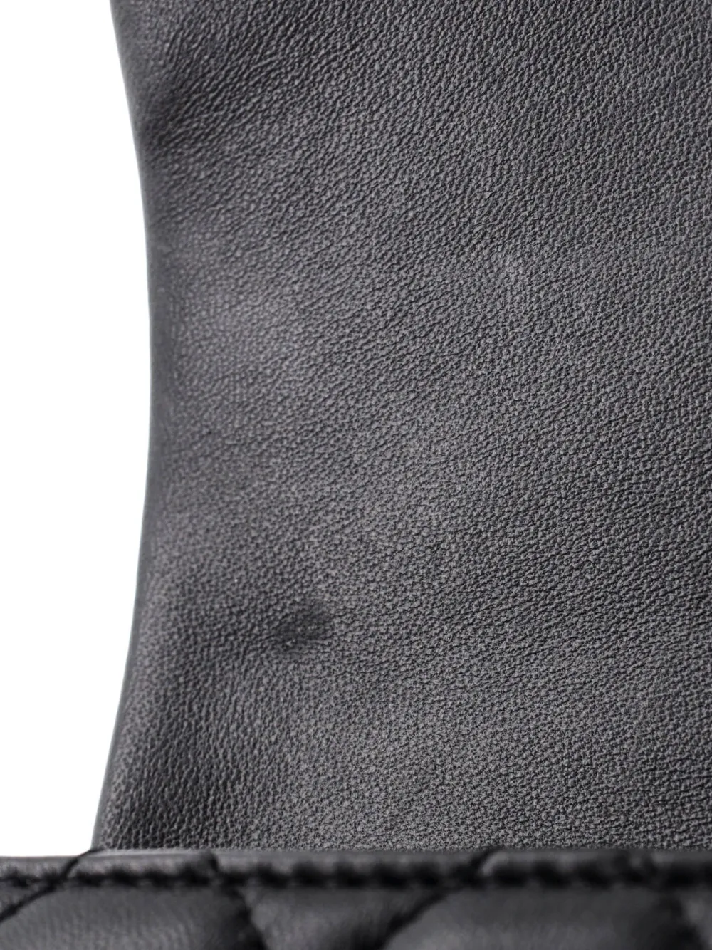 Pre-owned Chanel My Precious Pearls Chain Flap Bag Quilted Lambskin Medium Crossbody Bag In Black