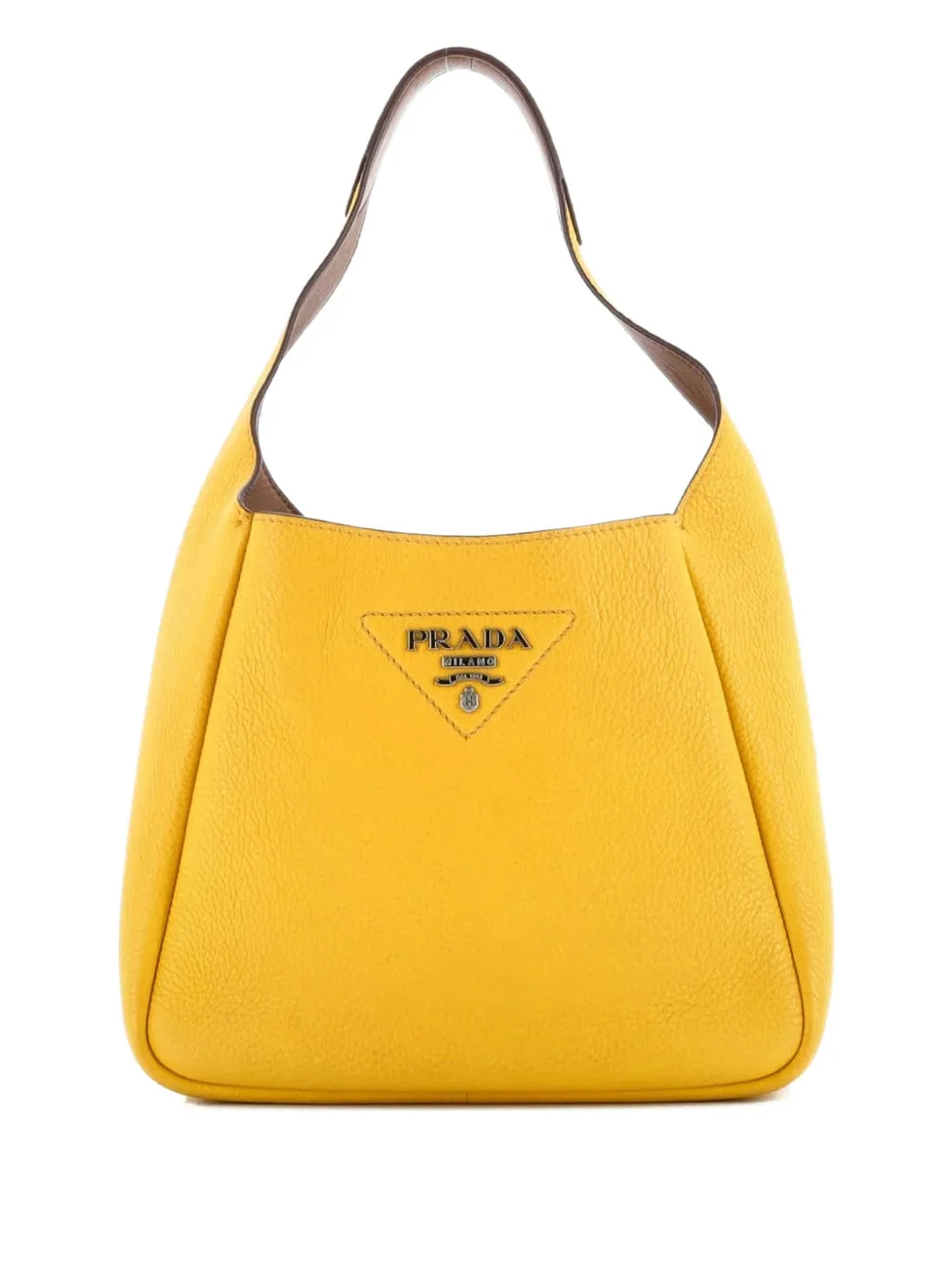 Click to view more detailed imagery on our partner's website Pre-owned Prada Dynamique Vitello Daino Small Hobo Bag In Yellow