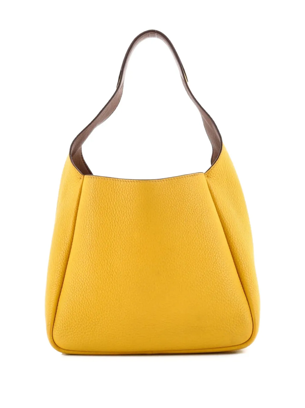 PRADA Pre-owned Dynamique Vitello Daino Small Hobo Bag In Yellow