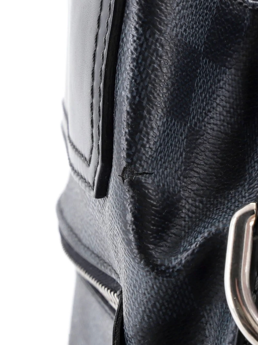 LOUIS VUITTON Pre-owned Greenwich Messenger Bag Damier Cobalt Crossbody Bag In Black