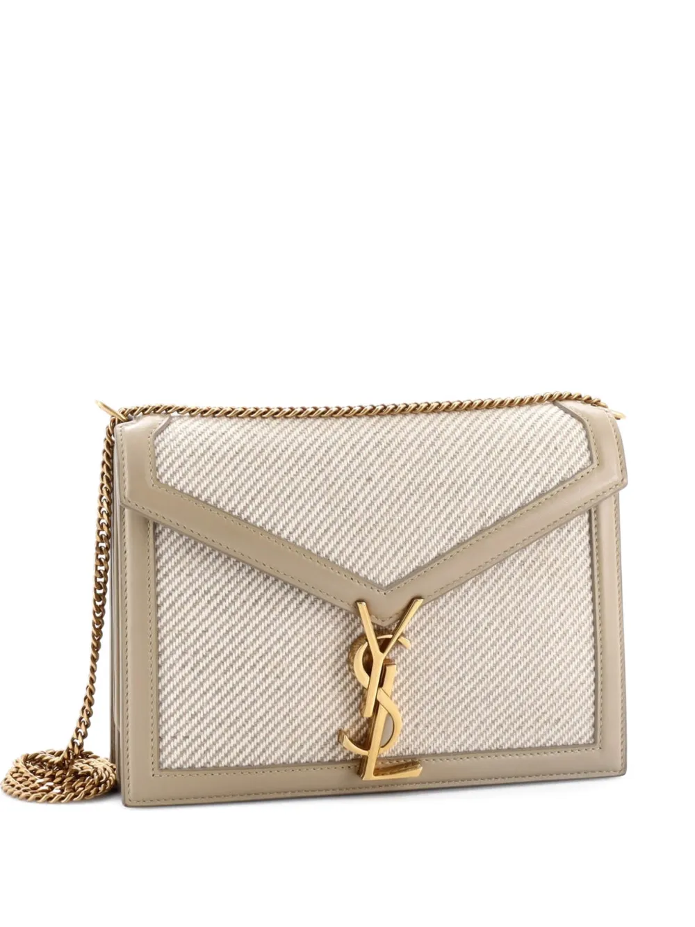 Saint Laurent Pre-Owned Cassandra Chain Canvas with Leather Small shoulder bag | neutro | Image 1