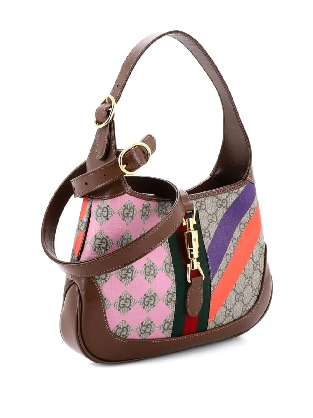 Jackie 1961 Printed Gg Coated Canvas Small Hobo Bag