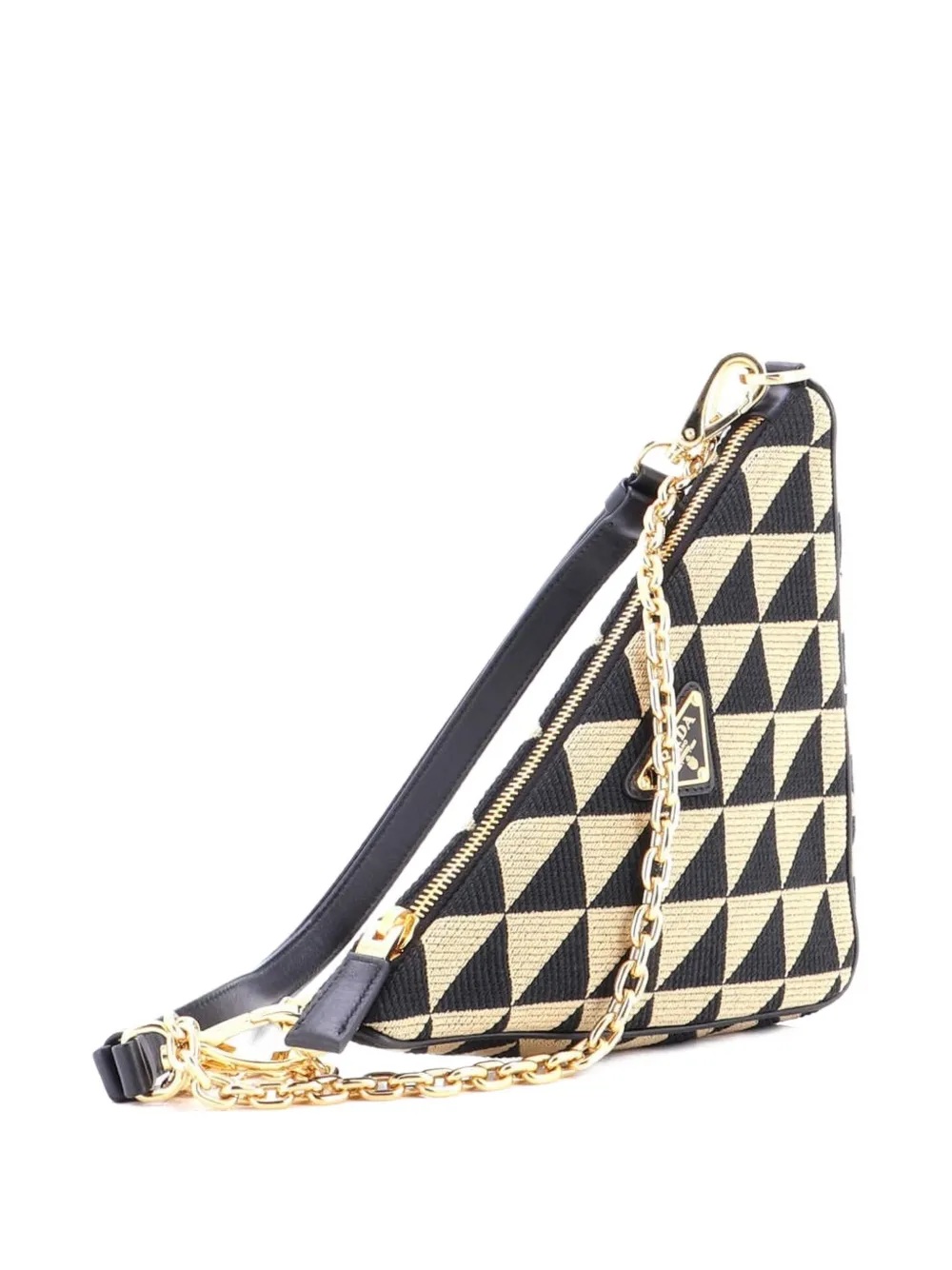 Symbole Triangle Bag Jacquard Mini Shoulder Bag