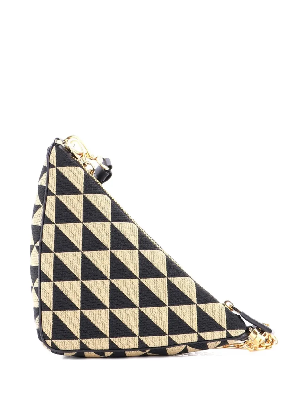 Symbole Triangle Bag Jacquard Mini Shoulder Bag