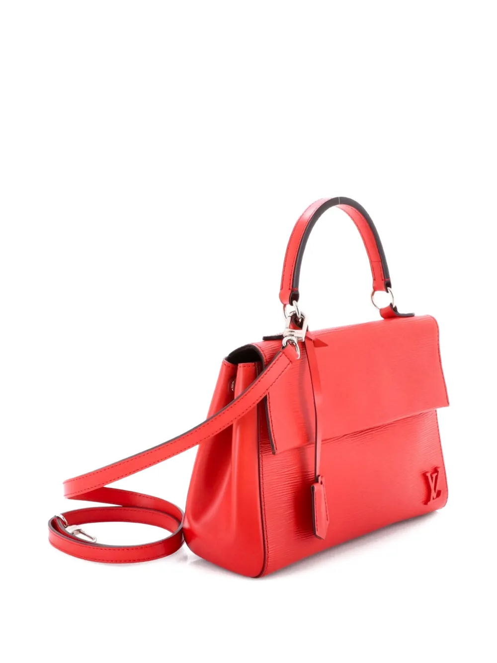 Pre-owned Louis Vuitton Cluny Top Handle Bag Epi Leather Bb Satchel In Red