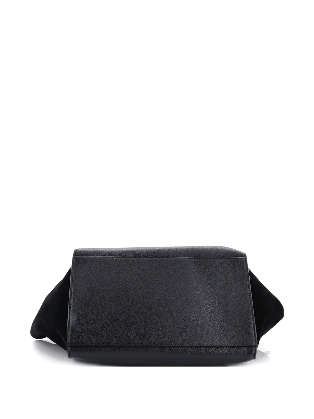 CELINE Pre-owned Trapeze Bag Leather Medium Satchel In Black