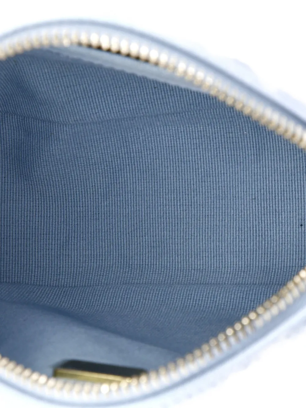 Pre-owned Chanel My Perfect Adjustable Chain Camera Bag Quilted Iridescent Caviar Small Crossbody Bag In Blue