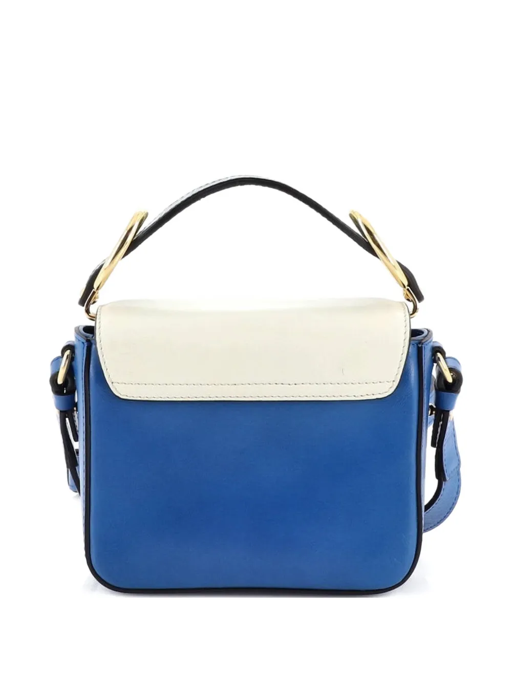 CHLOÉ Pre-owned C Flap Bag Leather Mini Crossbody Bag In Blue