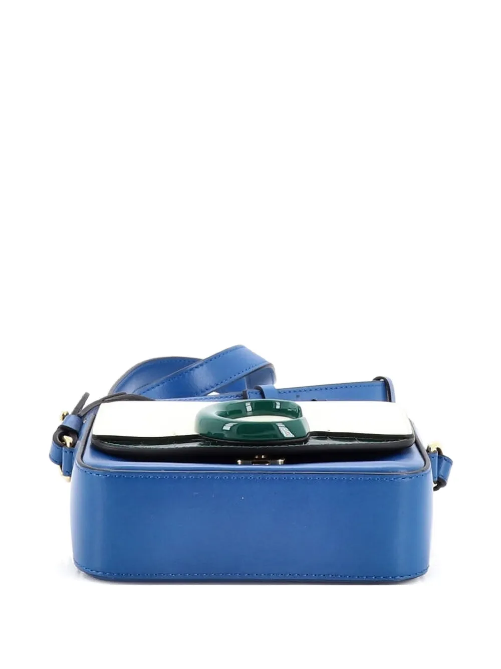 CHLOÉ Pre-owned C Flap Bag Leather Mini Crossbody Bag In Blue