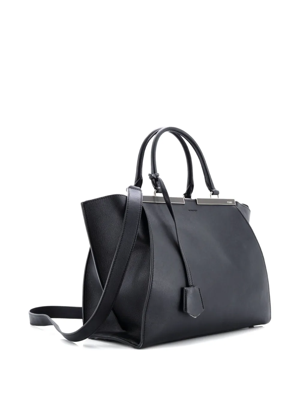 FENDI Pre-owned Petite 3jours Bag Leather Satchel In Black