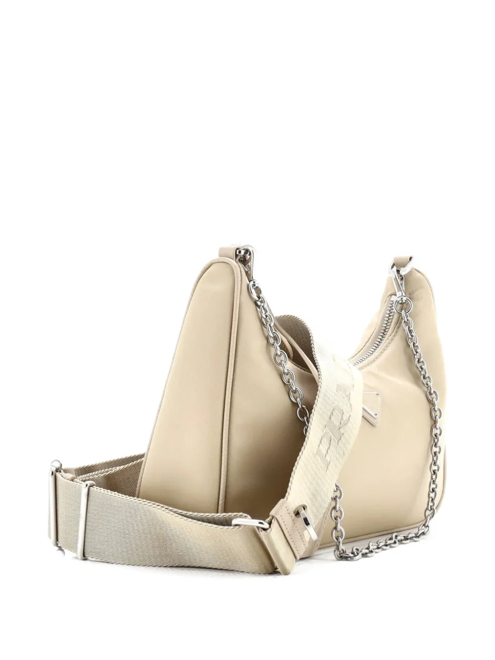 PRADA Pre-owned Re-edition 2005 Shoulder Bag Tessuto Small Crossbody Bag In Neutral
