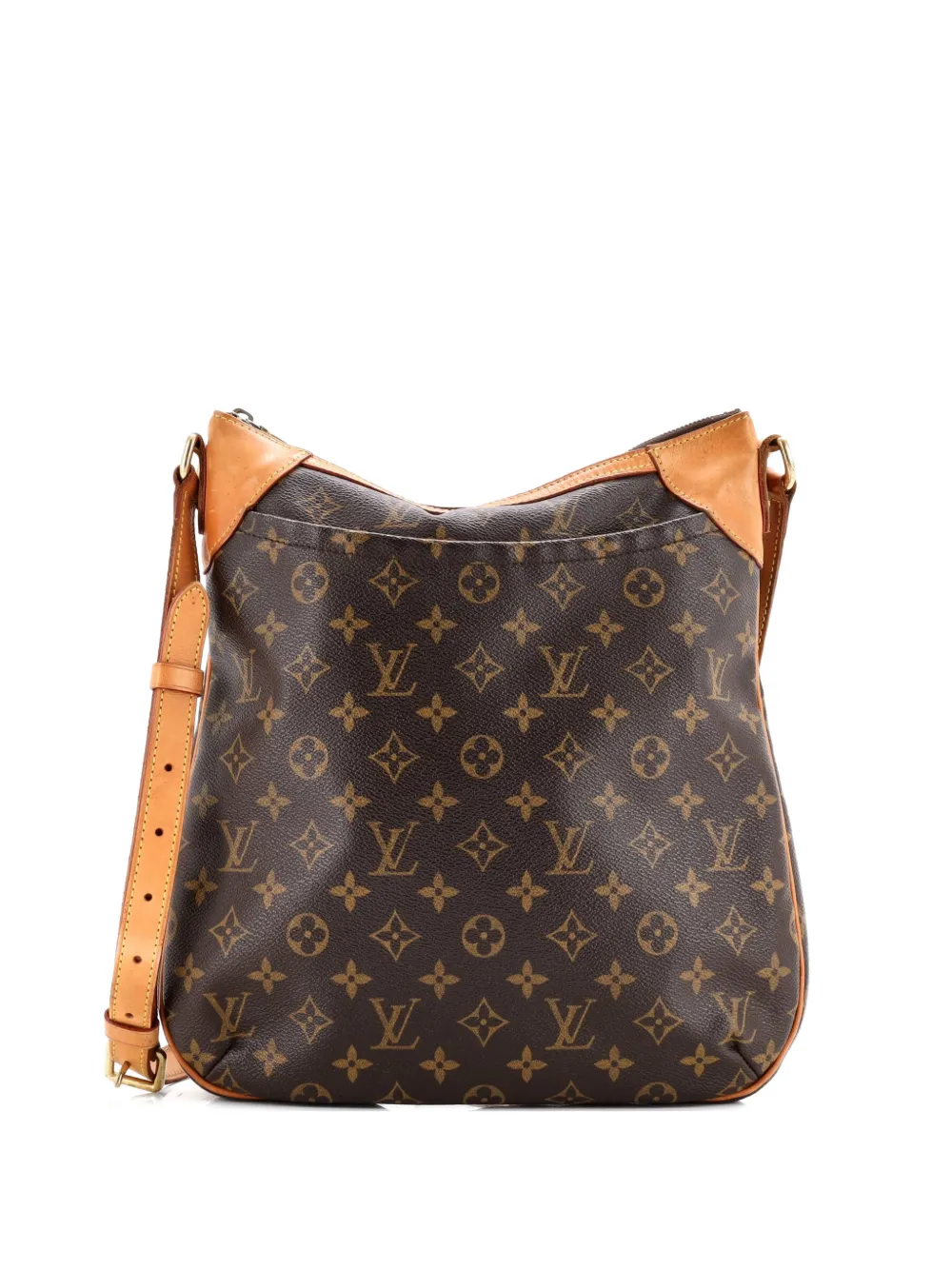 Pre-owned Louis Vuitton Odeon Handbag Monogram Canvas Mm Crossbody Bag In Brown