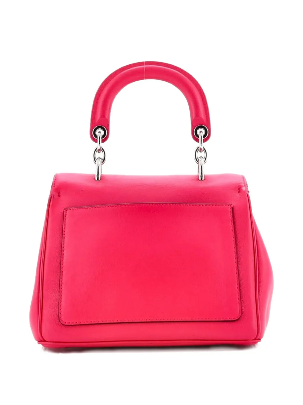 Pre-owned Dior Be  Bag Smooth Leather Mini Satchel In Pink
