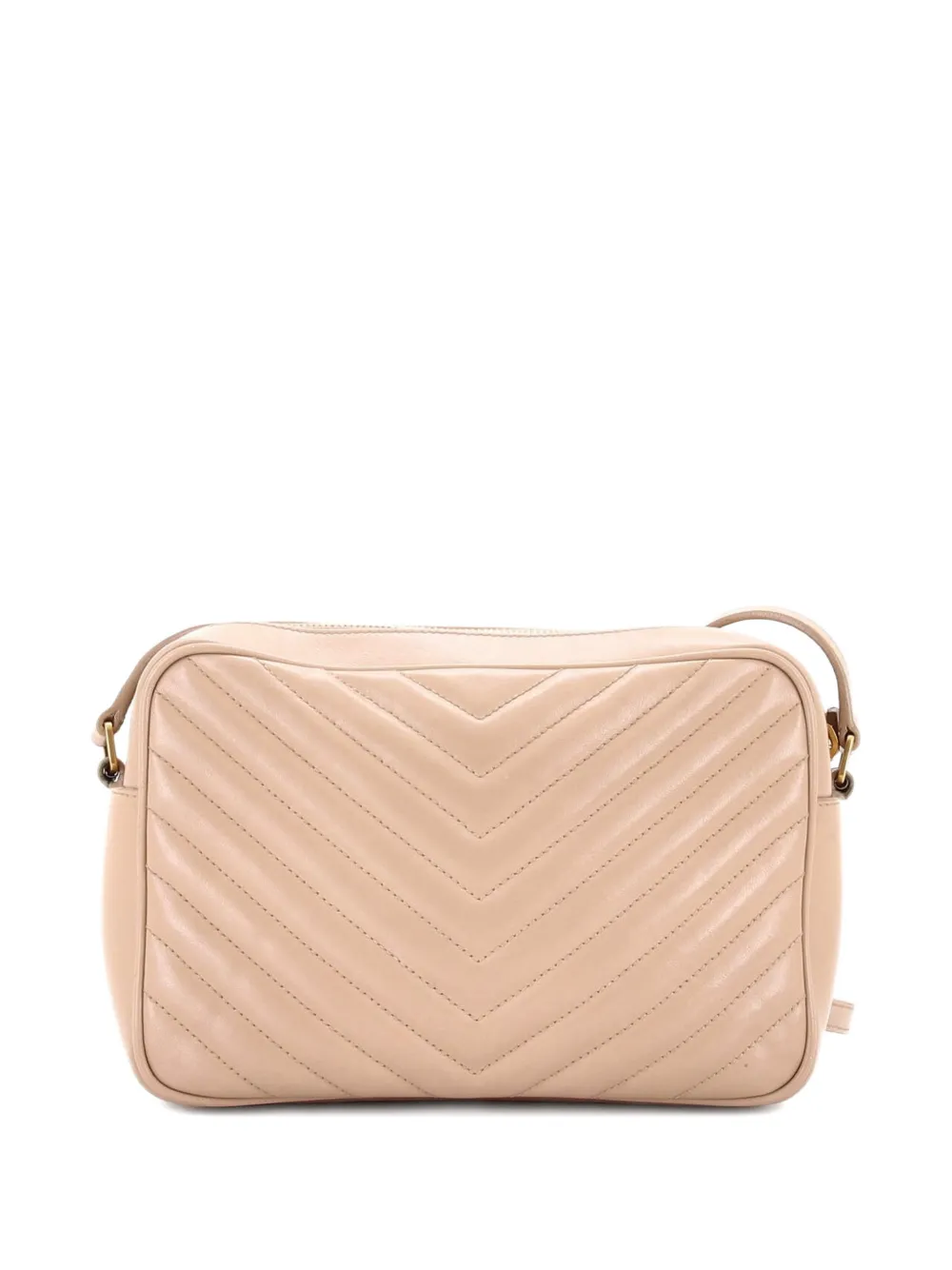 SAINT LAURENT Pre-owned Lou Camera Bag Matelasse Chevron Leather Small Crossbody Bag In Neutral