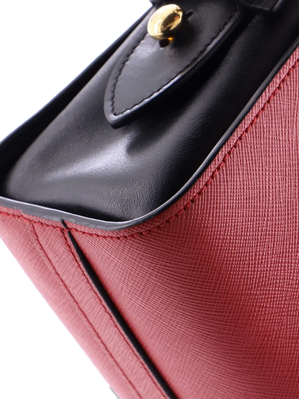 PRADA Pre-owned Bibliotheque Saffiano Leather Crossbody Bag In Black