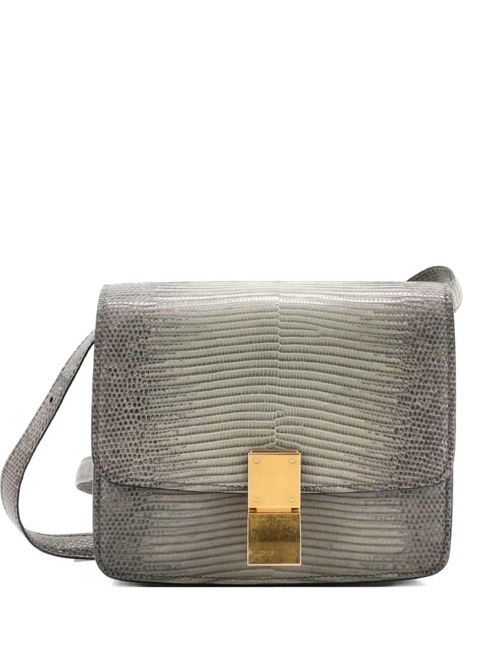 Celine Pre-Owned Classic Box Bag Lizard Teen shoulder bag - Grigio