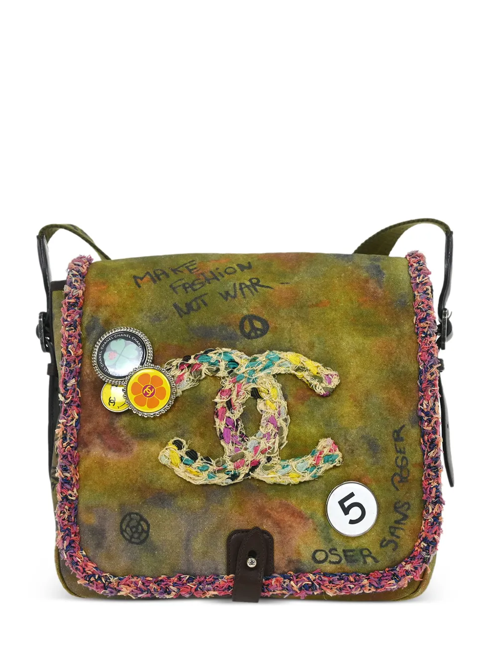 CHANEL Pre-Owned 2015 graffiti shoulder bag - Verde
