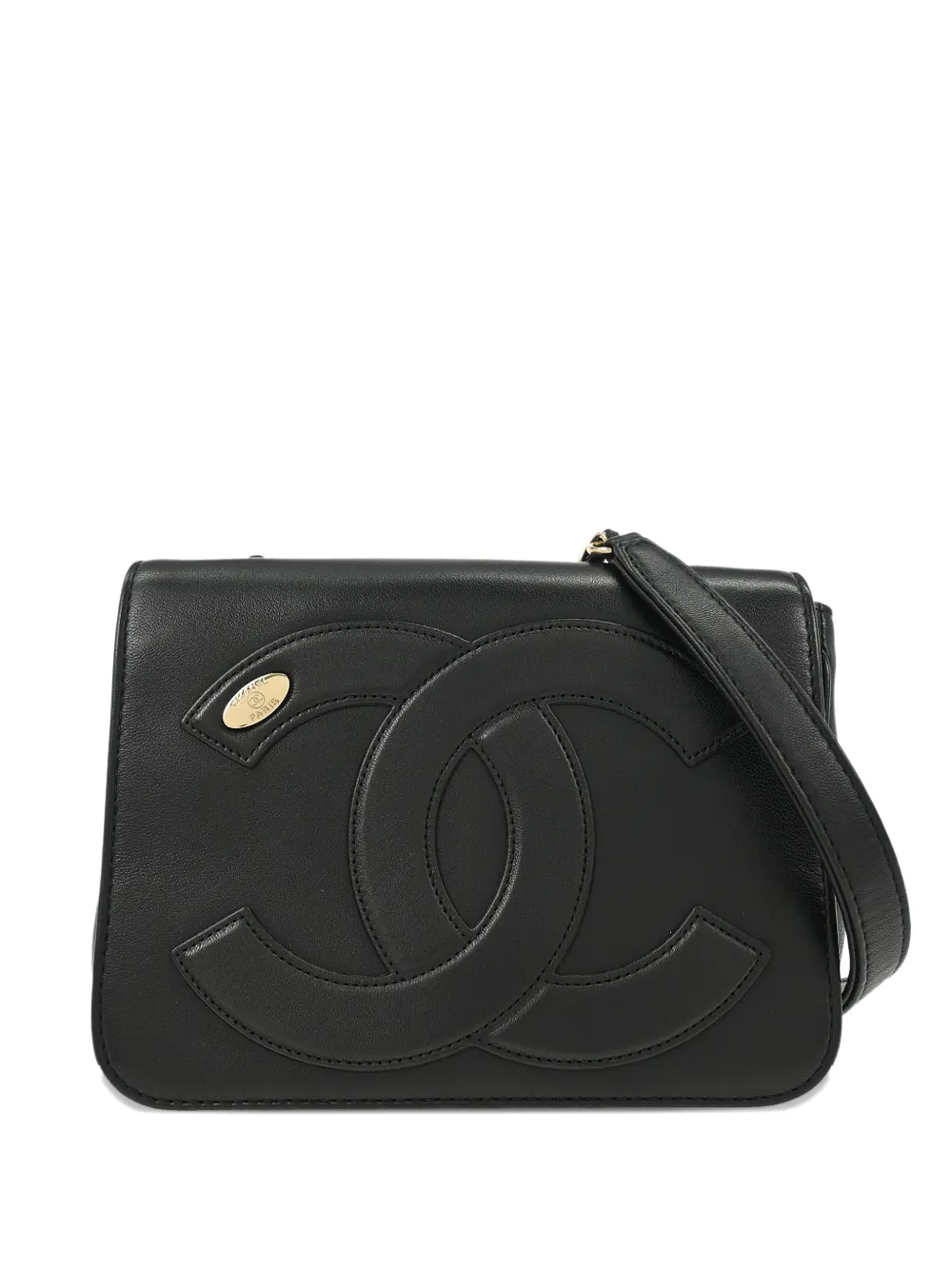 CHANEL Pre-Owned Borsa a spalla con logo 2019 - Nero