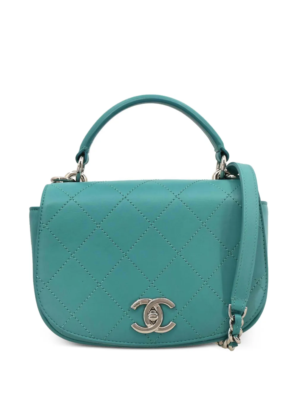 CHANEL Pre-Owned Borsa tote in pelle trapuntata 2017 - Blu