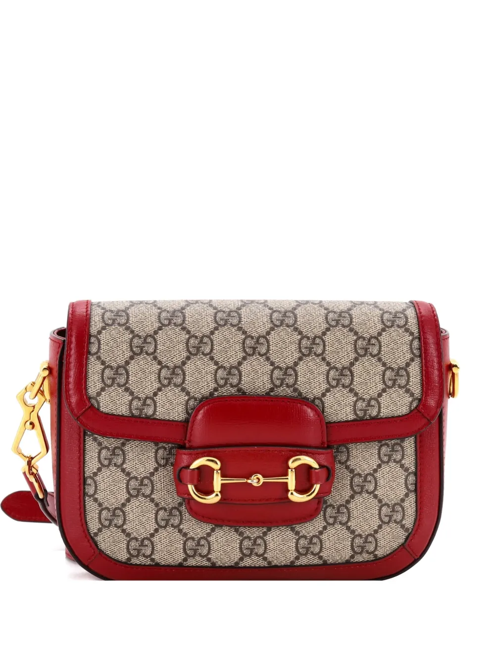 Gucci Pre-Owned Horsebit 1955 Shoulder Bag GG Coated Canvas with Leather Mini crossbody bag - Marrone