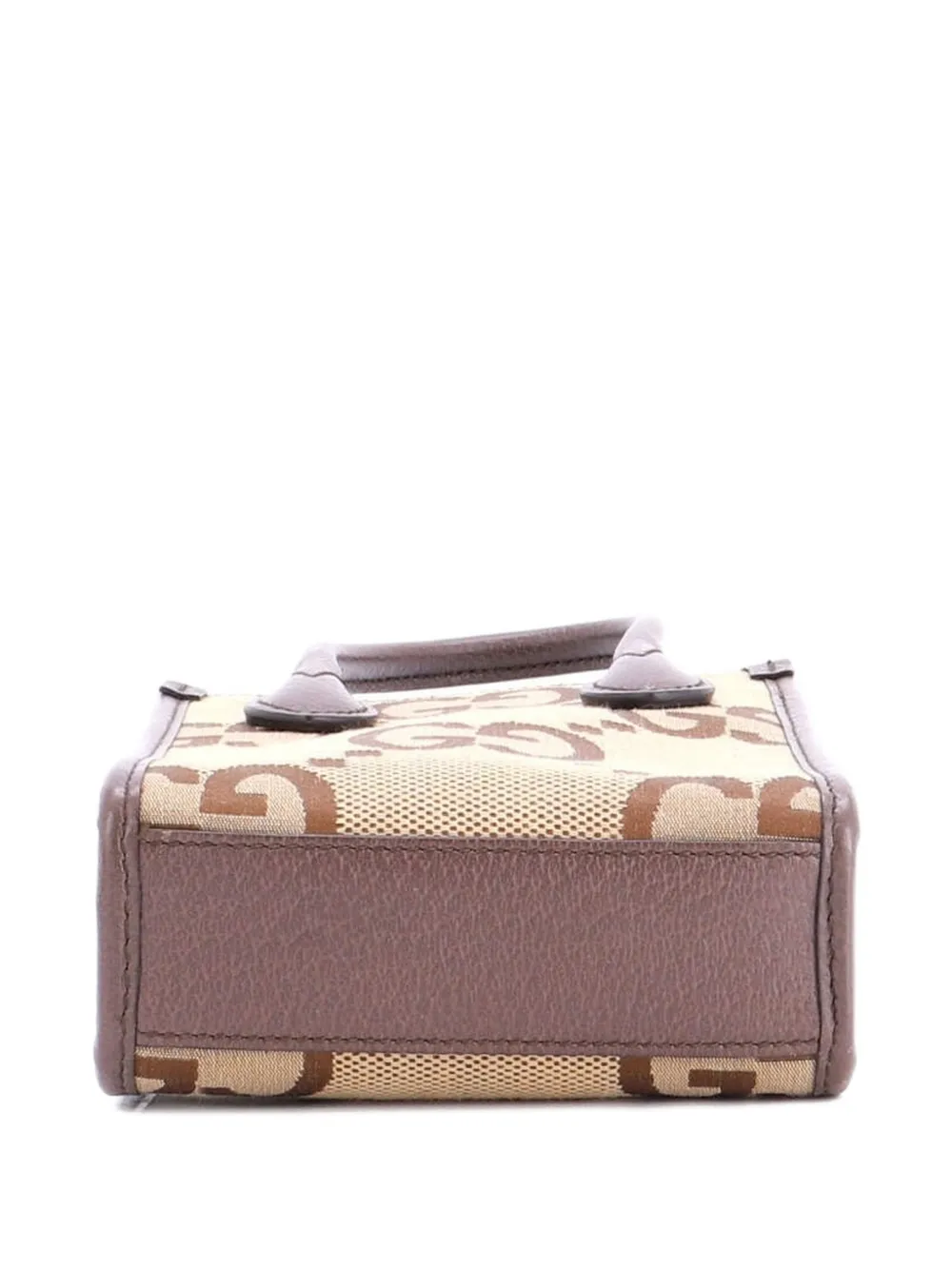 GUCCI Pre-owned Vertical Tote Jumbo Gg Canvas Mini Crossbody Bag In Brown