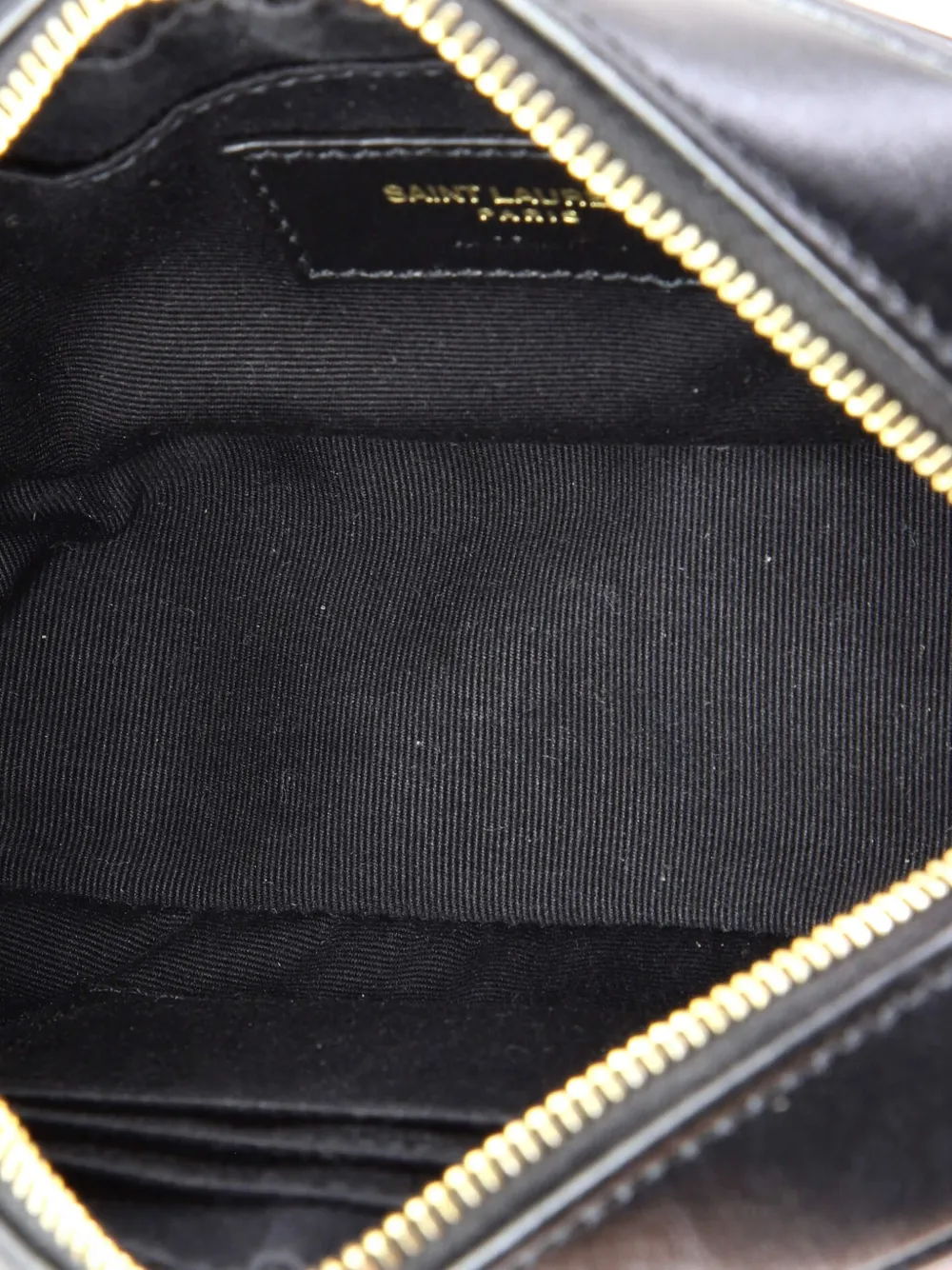 Pre-owned Saint Laurent Lou Canvas With Leather Belt Bag In Black