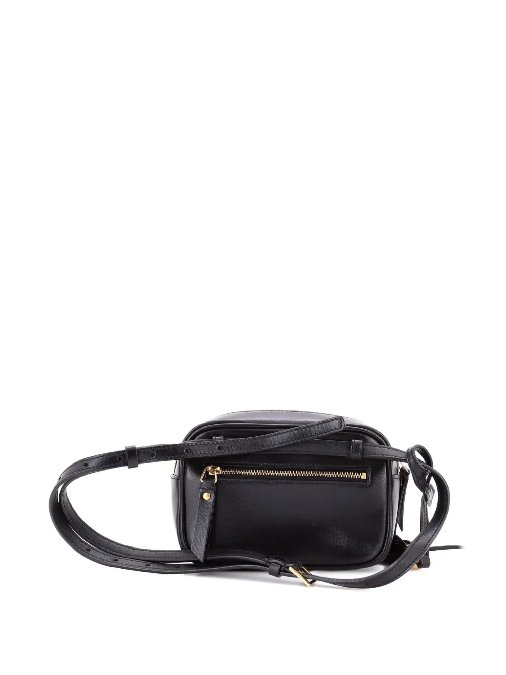Pre-owned Saint Laurent Lou Canvas With Leather Belt Bag In Black