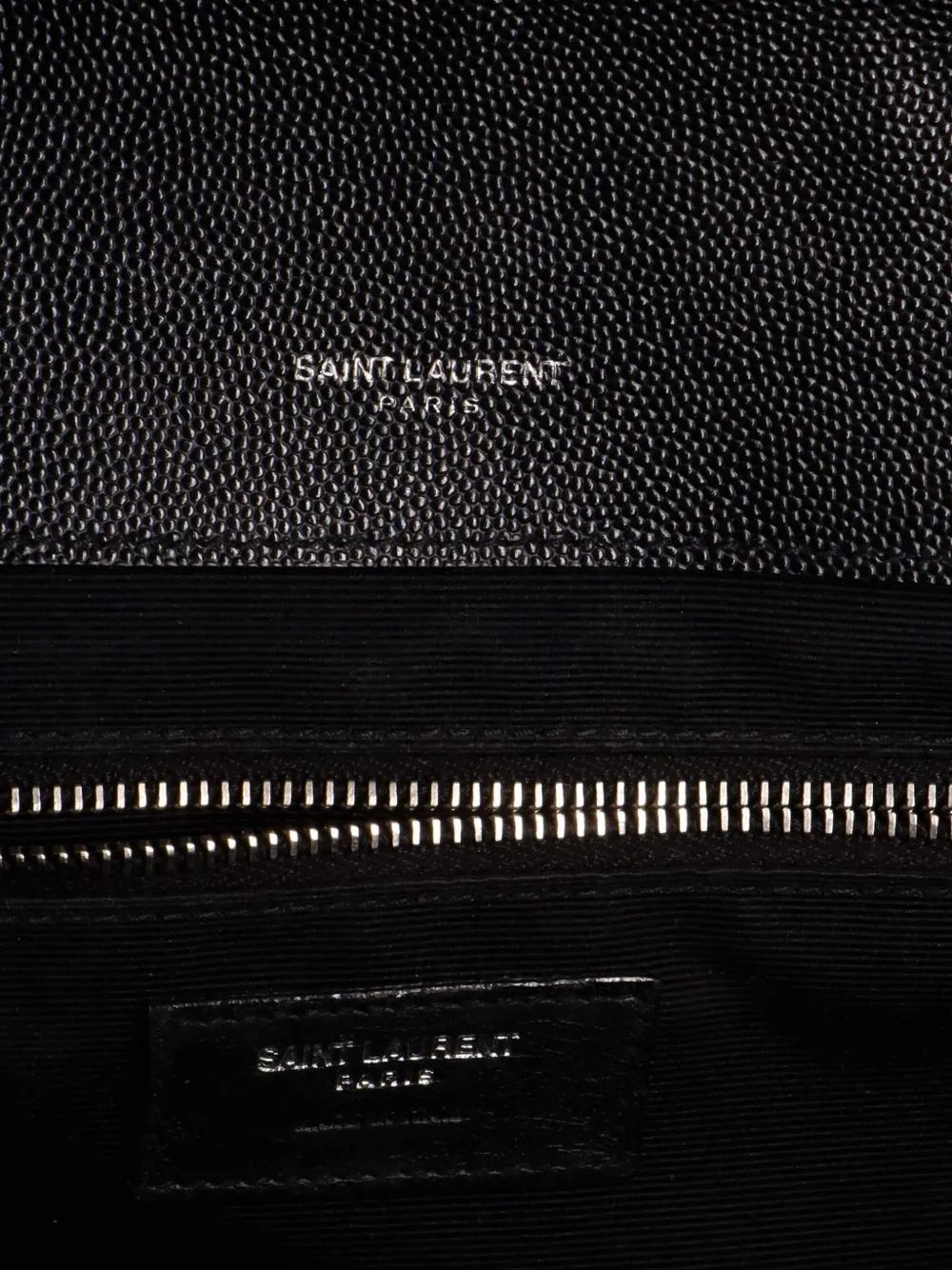 Pre-owned Saint Laurent Classic Monogram Envelope Satchel Mixed Matelasse Leather Large Shoulder Bag In Black