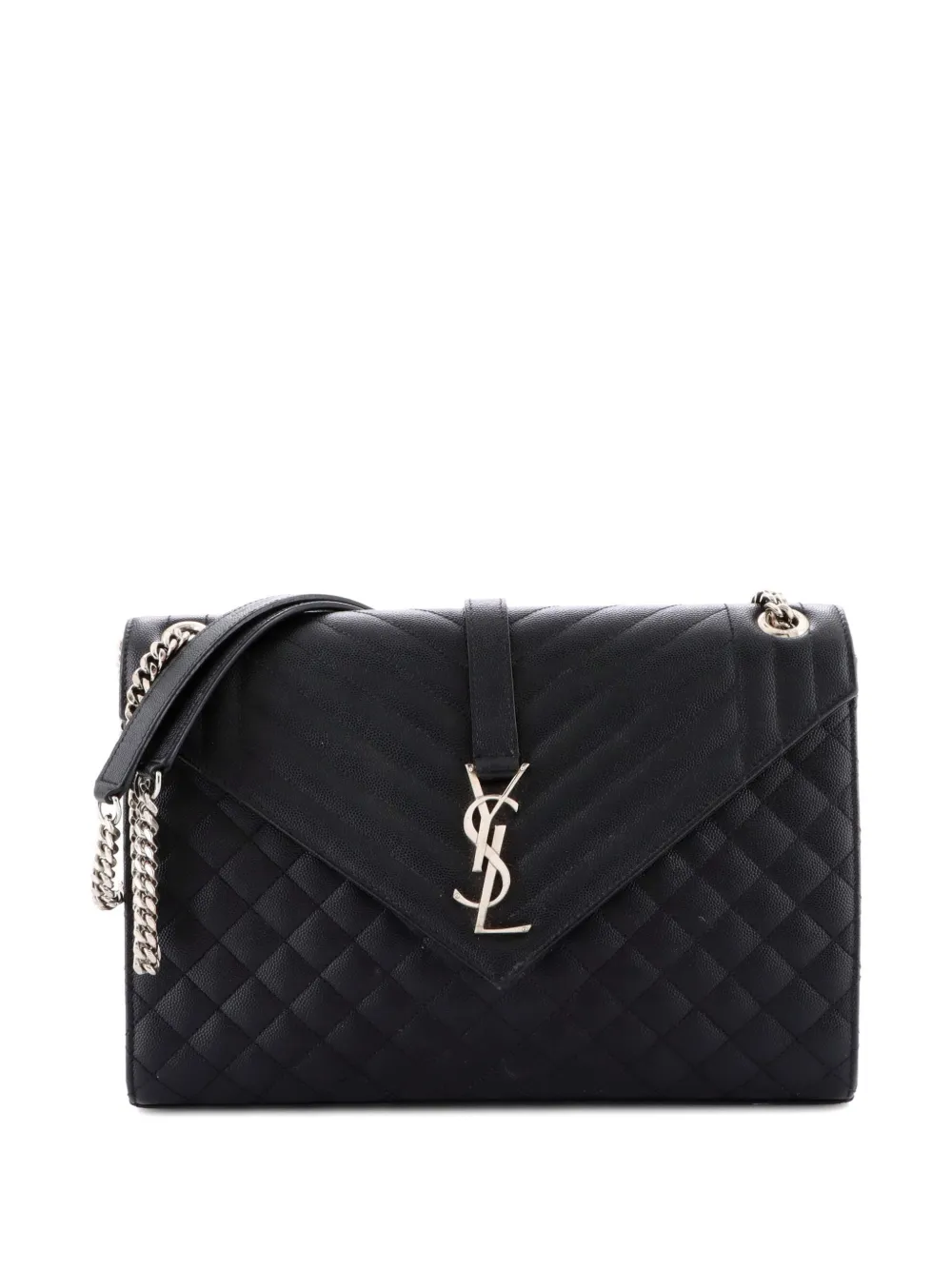Saint Laurent Pre-Owned Classic Monogram Envelope Satchel Mixed Matelasse Leather Large shoulder bag | negro | Image 1