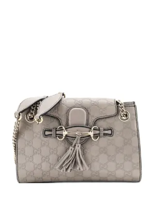 Gucci Pre-Owned エミリー チェーン フラップ グッチシマ レザー 