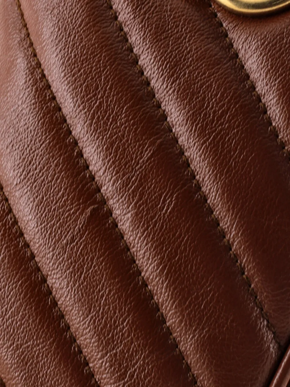 GUCCI Pre-owned Gg Marmont Vertical Phone Matelasse Leather Mini Crossbody Bag In Brown