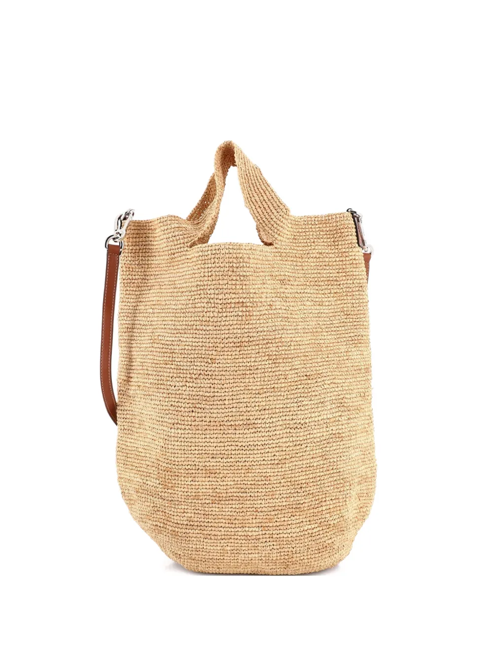 Pre-owned Loewe Slit Straw Large Tote Bag In Neutral