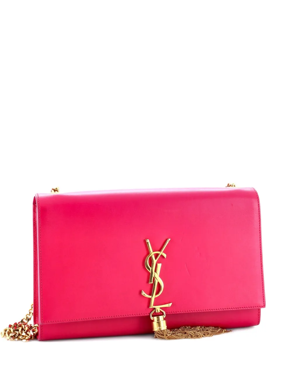 Saint Laurent Pre-Owned Classic Monogram Tassel Leather Medium crossbody bag - Rosa